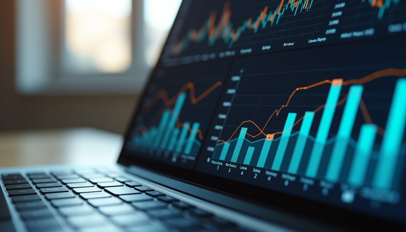 Analyzing process performance data on a laptop screen